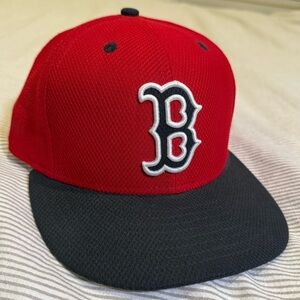 Boston Red Sox Baseball Hat New Era 59Fifty 7 1/4 Red Logo MLB Cap